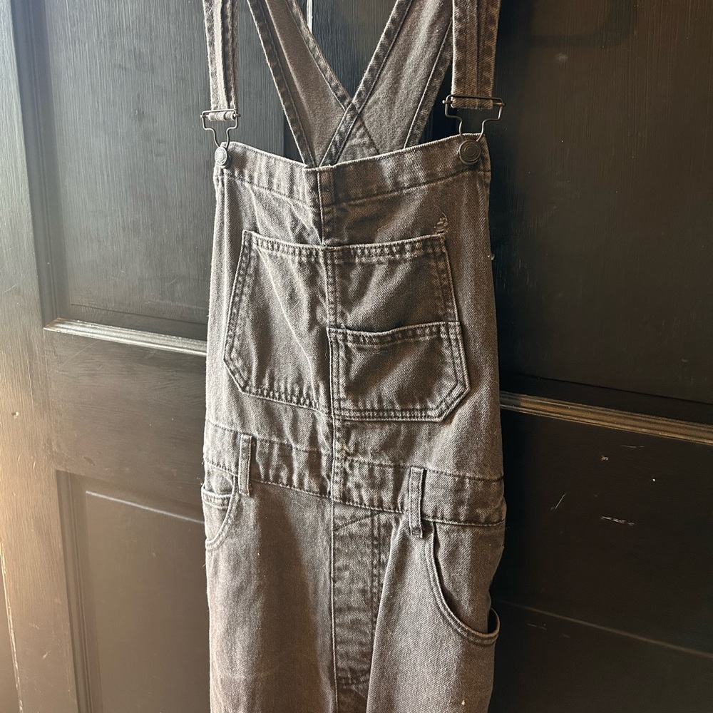 Black Free People Denim Overalls